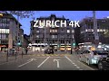 Zurich Switzerland 4K - Sunset Drive