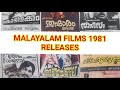 All Malayalam Films Movies Cinema Released In 1981 Prem Nazir Sukumaran Soman Jayan Madhu