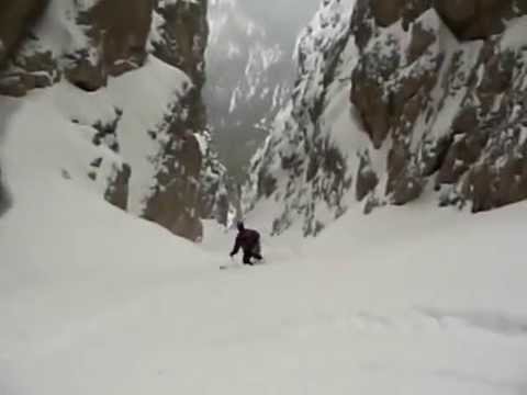 Dolomites steep skiing - Val Scura del Sassongher