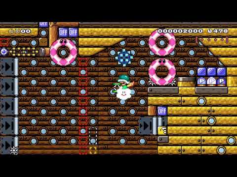 Super Mario Maker 2 | Stormy Spike Ball Air Acrobatics | level by Me