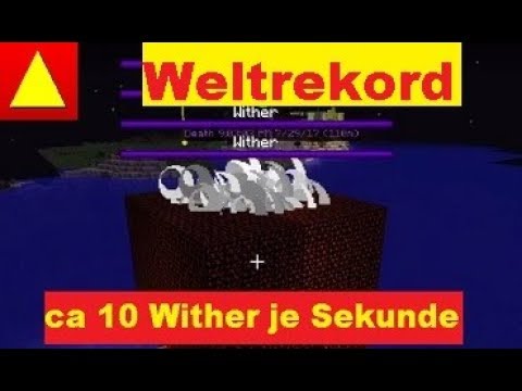 ca 600 Wither gleichzeitig in 45 Sekunden Weltrekord sicher schnellste Farm für Netherstars Tutorial
