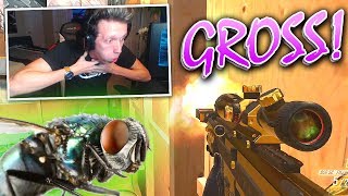 I HIT A TRICKSHOT WHEN A BUG FLEW INTO MY MOUTH!! (GROSS) - *BO2 Trickshotting*