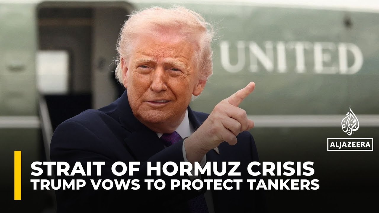 Trump urges oil tankers to use Strait of Hormuz, promises safe passage but gives no details