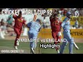 CRICKET WORLD CUP 92 ZIMBABWE Vs ENGLAND 35th Match Highlights DIGITAL CRICKET TV