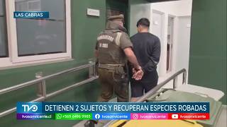 En Peumo, Carabineros detienen a dos sujetos y recuperan especies robadas