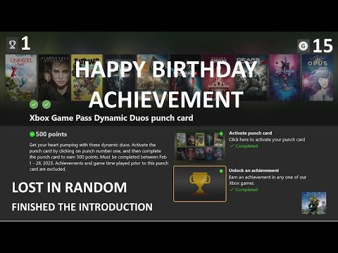 Xbox Game Pass Dynamic Duos punch card