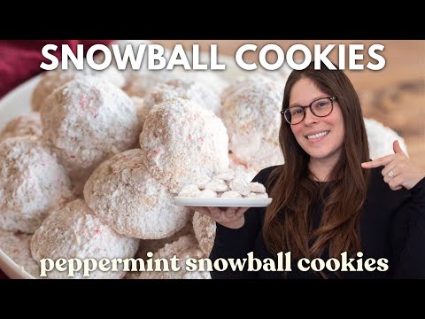 Peppermint Snowball Cookies Recipe (BEST Holiday Classic)
