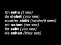 Learn German Verbs - Lesson 14 - sehen (see) - Verben im Präsens (High Quality Audio) 2013