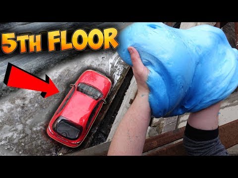What if I Drop 10 Kilograms Fluffy Slime on my CAR? Video