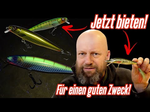 Handsignierte Matze-Koch Wobbler + 3 Zanderkönig-Unikate für krebskranke Kinder ersteigern!