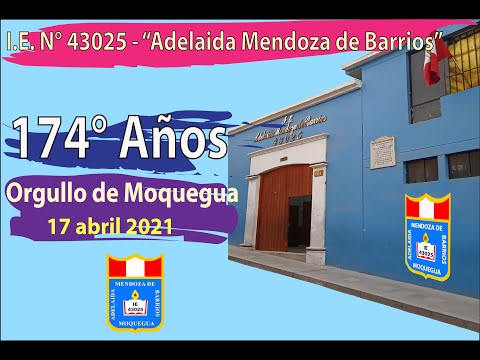 174° Aniversario I E  43025 - "Adelaida Mendoza de Barrios°