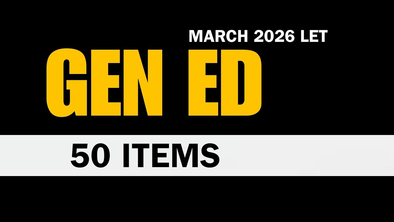 General Education | March 2026 LET