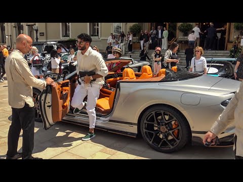 KOUROS MANSORY arriving with His NEW BENTLEY CONTINENTAL GTC at Casino de Monaco!!