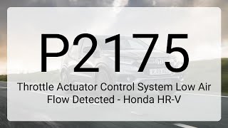 OBD Code p2175 Guide to Repair