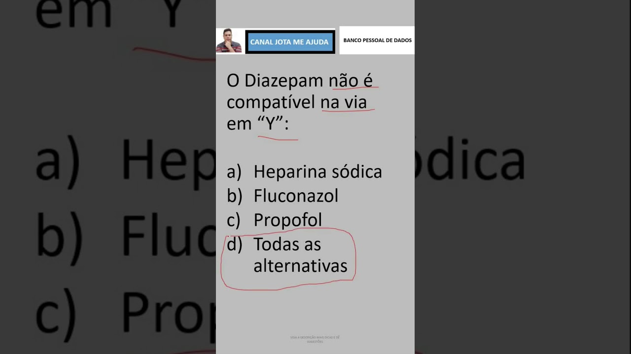 QUIZ de Medicação e sua Administração parte 3 [Vários vídeos no canal para Concurso em Saúde]