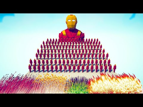 100x IRON MAN + GIANT IRON MAN vs 5x EVERY GOD - Totally Accurate Battle Simulator TABS