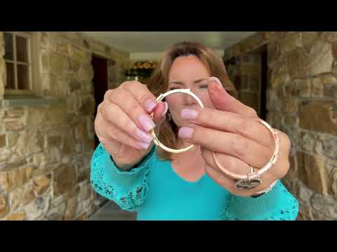 Designer Inspired Triple Baguette Station Bangle Bracelet