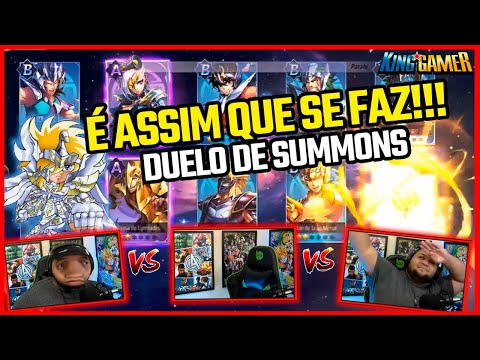 QUAL O MELHOR MÉTODO PARA PEGAR O HYOGA DIVINO! DUELO DOS SUMMONS!!! // Saint Seiya Awakening