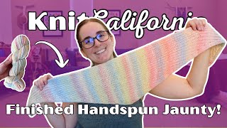 Finished Jaunty & Trying On my Book Club Cardigan and Traveler Shell - Knit California Podcast
