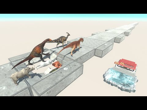 Bridge Survival Challenge | Crossing Deadly Bridges - Animal Revolt Battle Simulator