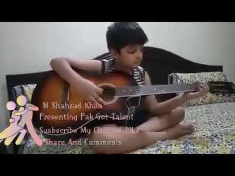 Jab Koi Bat Bar Jae Covered with Guitar talent five year old boy 2018 Pak Got Talent