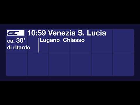 annuncio FFS TTS • ritardo di ca. 30 minuti • ritardo del tragitto precedente