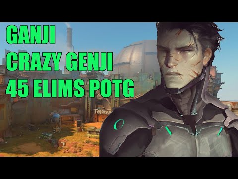 GANJI CRAZY GENJI GAMEPLAY 45 ELIMS POTG - PRO OVERWATCH SEASON 29