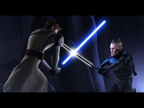 Obi-Wan Kenobi vs Pre Vizsla & The Darksaber [4K HDR] - Star Wars: The Clone Wars
