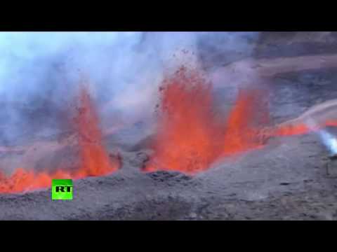 Peak of the Furnace: Volcano spews lava 