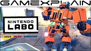 Nintendo Labo Robot Gameplay - Destroying UFOs & Buildings! (+Challenge Mode)