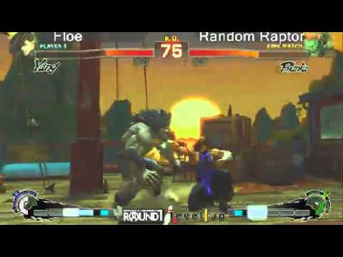SSF4 AE: Floe (Yang) vs Random Raptor (Blanka) - levelup (Round One Arcade)