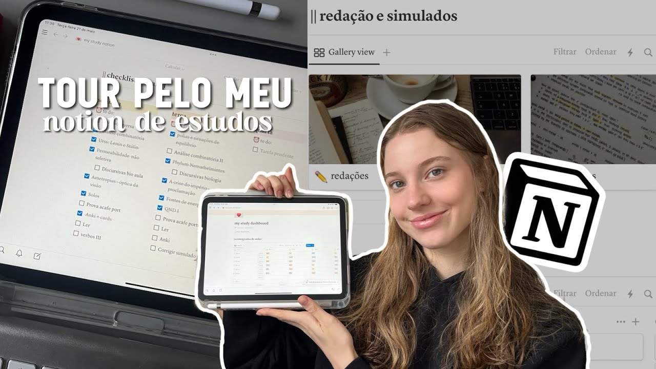 Meu notion de estudos - como aumentar sua produtividade com organização💡📓