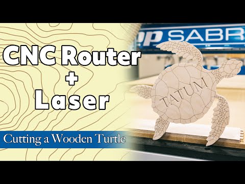 Using a ShopSabre Router + OPT Laser to Create a Turtlevideo thumb