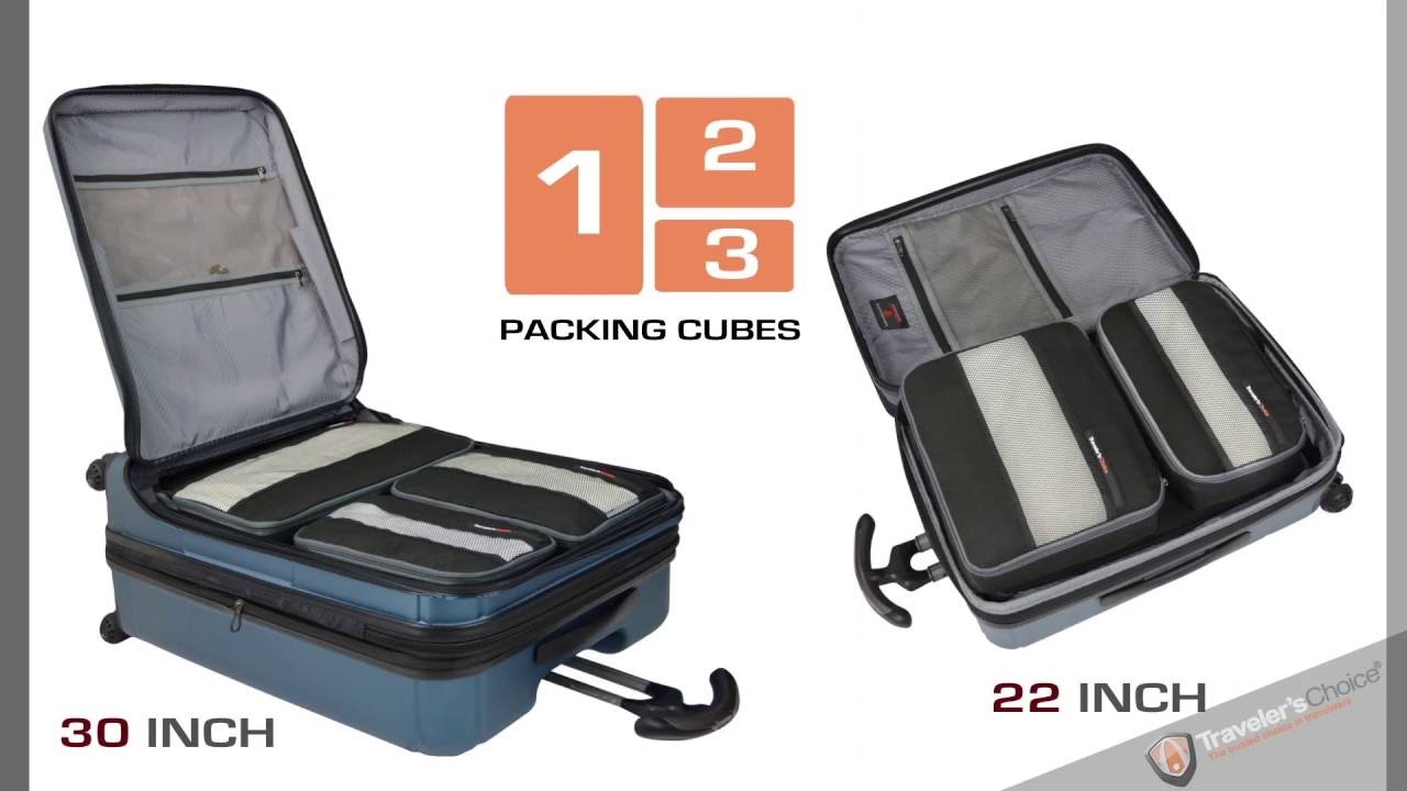 Barcelona Hardside Spinner + Packing Cubes Set // Blue (22") video thumbnail