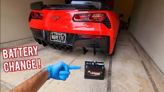 HOW TO CHANGE OUT YOUR C7 CORVETTE BATTERY!