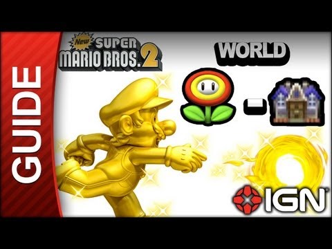 New Super Mario Bros. 2 - Star Coin Guide - World Flower-Haunted House - Walkthrough