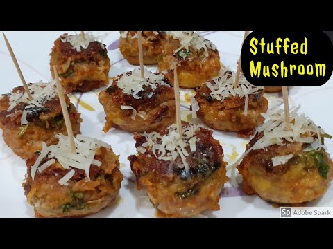 Stuffed Mushroom | Cheese Stuffed Mushrooms | HOW TO MAKE MUSHROOM STUFFED-CRUNCHY & CRISPY