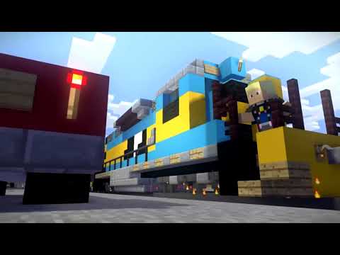 CraftyFoxeMC - Minecraft Unstoppable Train Animation in 3 Minutes