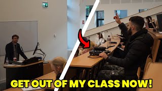 Cooking Food in College Lectures Prank (Kicked Out!)