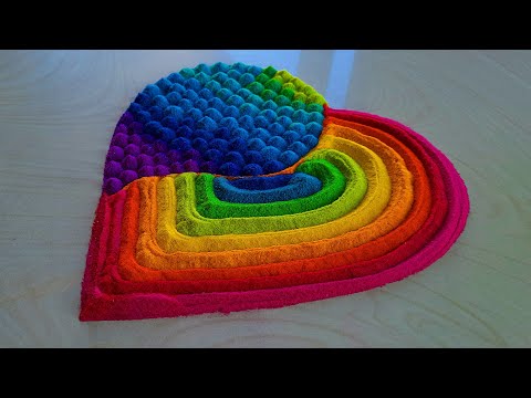 #1837 Satisfying video | sand art | heart ❤️ rangoli designs