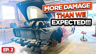 Ep. 2  Rebuilding a Wrecked C5 Salvage Corvette | We Find More Damage Than We Expected