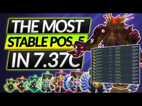 THE MOST STABLE POS. 5 In 7.37c - Learn to Play Like a 15K Player - Dota 2 Treant Protector Guide