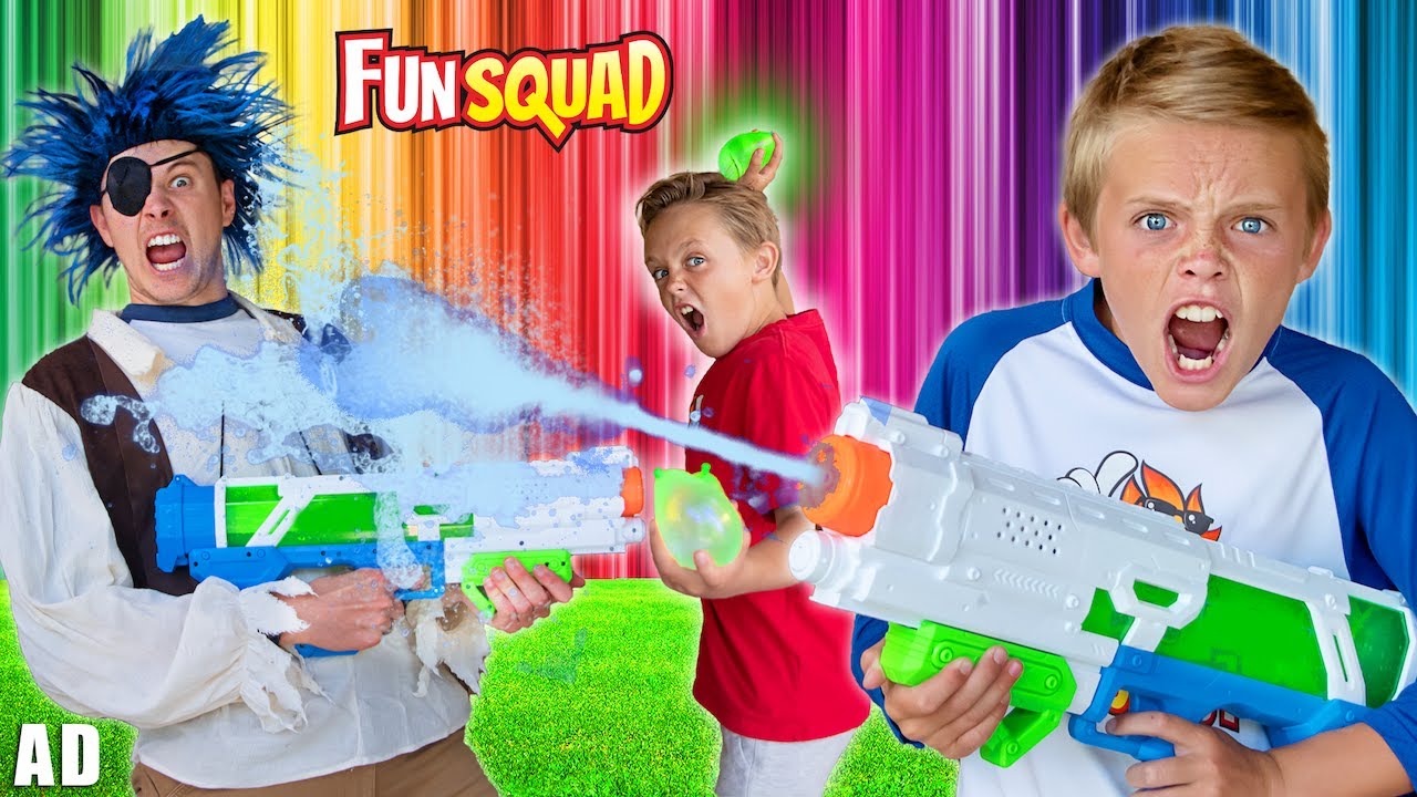 We Battled A Pirate! Epic Water Showdown! Kids Fun TV