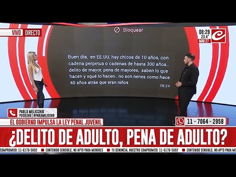 Nueva Ley Penal Juvenil: delito de adulto... ¿pena de adulto? ¿qué dice la gente?