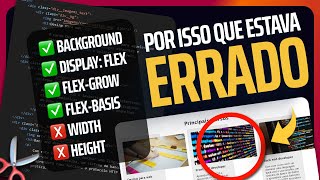 Corrigindo HTML e CSS de aluno: ✅Flexbox, ⚠️Width, ❌Height