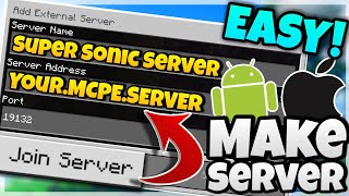 How to MAKE A SERVER in Minecraft! (Android/iOS) - Create Your Own Server! (Fast & Easy!) [Bedrock]