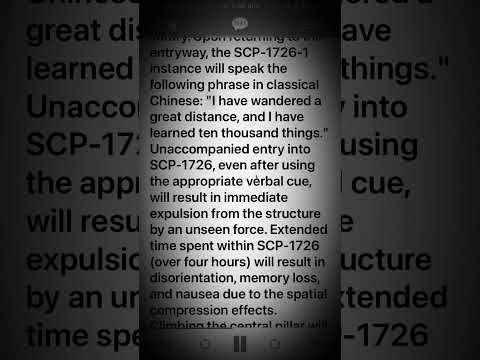 SCP-1726 - The Library and the Pillar