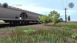 Trainz Simulator 3 CNW Leads Grain train with CSX C30-7 trailing
