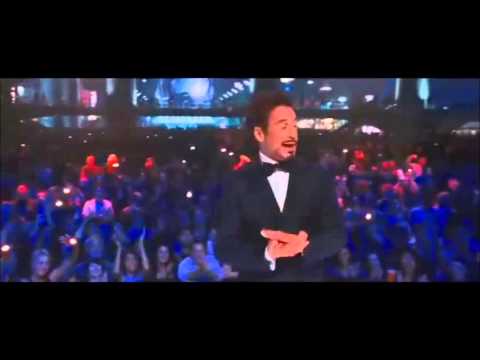 Tony Stark says: "OH IT'S GOOD TO BE BACK!"