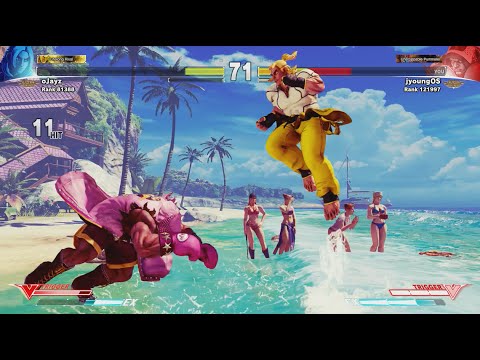 Street Fighter V Balrog vs. Ken Kanzuki Beach Online Ranked Gameplay PS4